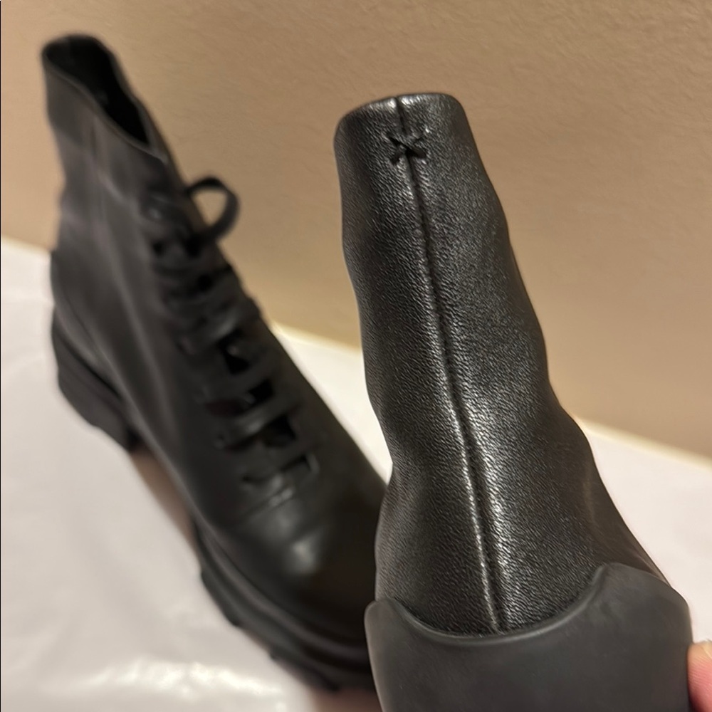 NWOT Rag & Bone Black Soft Leather Combat Moto Boots with Rugged Sole US Size 8 - Picture 13 of 13